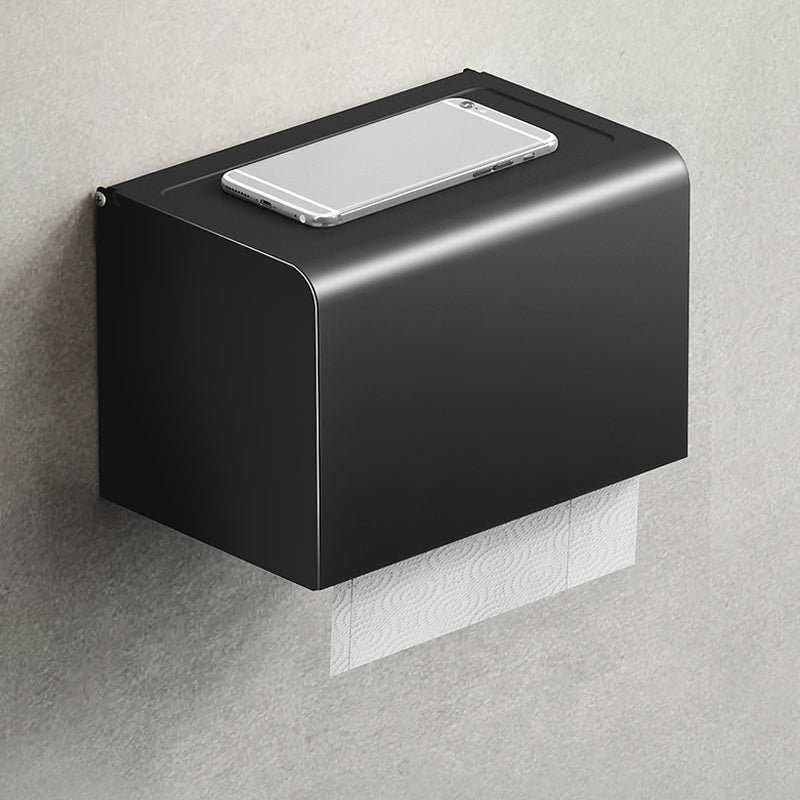 Kalsten | Contemporary bathroom accessory set with black finish and bath shelf/towel bar