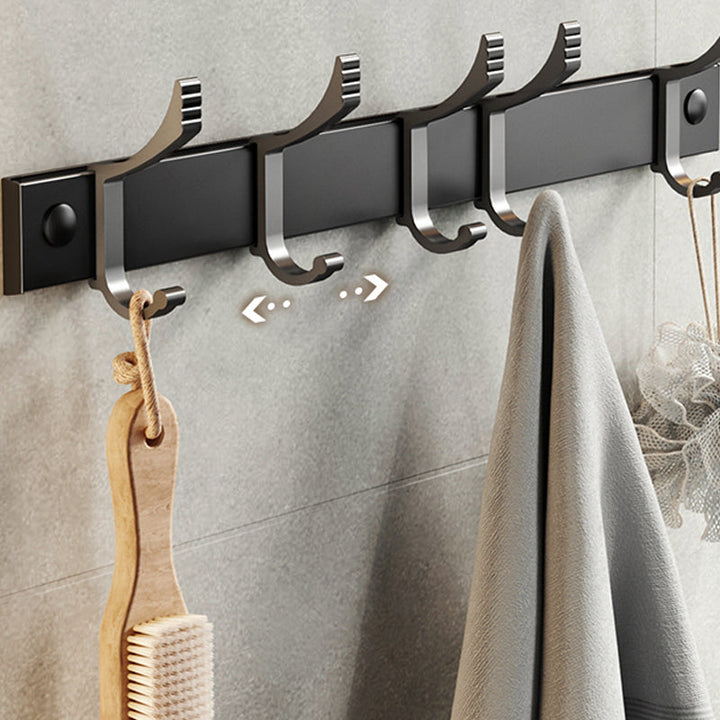 Kalsten | Contemporary bathroom accessory set with black finish and bath shelf/towel bar
