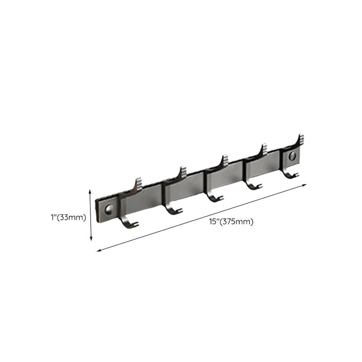 Kalsten | Contemporary bathroom accessory set with black finish and bath shelf/towel bar