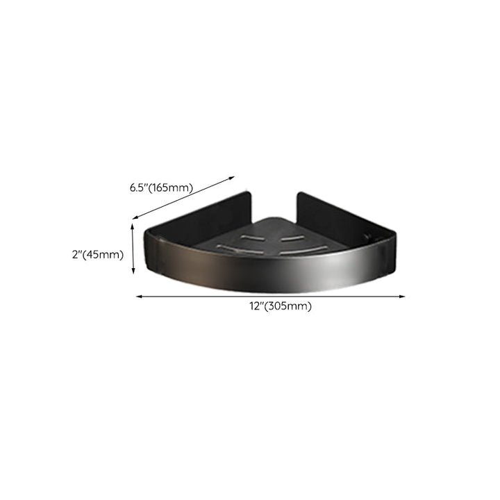 Kalsten | Contemporary bathroom accessory set with black finish and bath shelf/towel bar