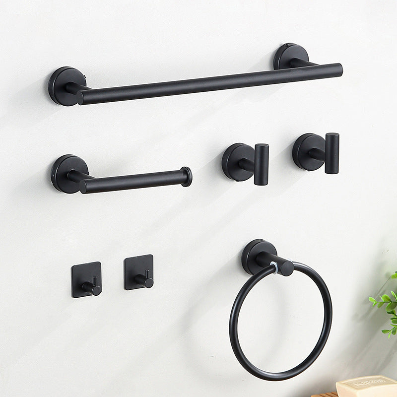 BowLift | Modern Bathroom Hardware Set in Stainless Steel Brushed Chrome Towel Bar/Ring & Bathrobe Hook