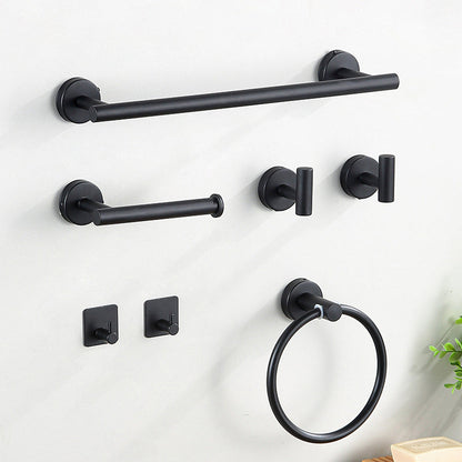 BowLift | Modern Bathroom Hardware Set in Stainless Steel Brushed Chrome Towel Bar/Ring & Bathrobe Hook