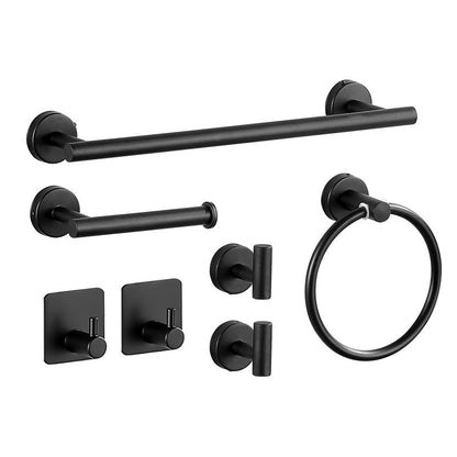 BowLift | Modern Bathroom Hardware Set in Stainless Steel Brushed Chrome Towel Bar/Ring & Bathrobe Hook
