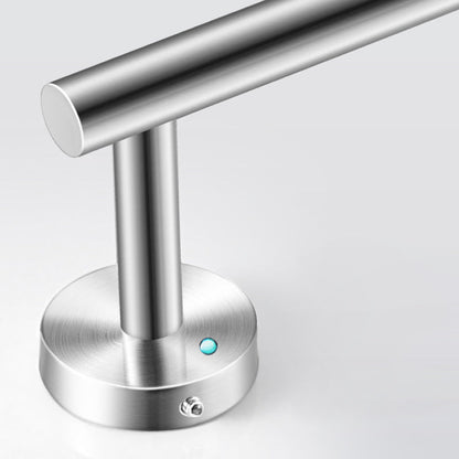 BowLift | Modern Bathroom Hardware Set in Stainless Steel Brushed Chrome Towel Bar/Ring & Bathrobe Hook