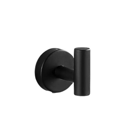 BowLift | Modern Bathroom Hardware Set in Stainless Steel Brushed Chrome Towel Bar/Ring & Bathrobe Hook