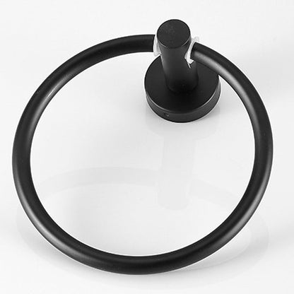 BowLift | Modern Bathroom Hardware Set in Stainless Steel Brushed Chrome Towel Bar/Ring & Bathrobe Hook