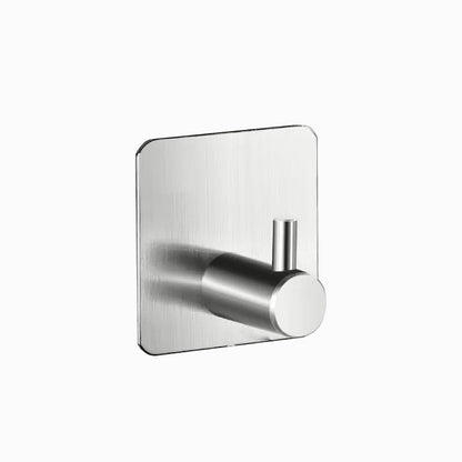 BowLift | Modern Bathroom Hardware Set in Stainless Steel Brushed Chrome Towel Bar/Ring & Bathrobe Hook
