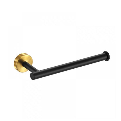 BowLift | Modern Bathroom Hardware Set in Stainless Steel Brushed Chrome Towel Bar/Ring & Bathrobe Hook