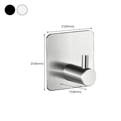 BowLift | Modern Bathroom Hardware Set in Stainless Steel Brushed Chrome Towel Bar/Ring & Bathrobe Hook