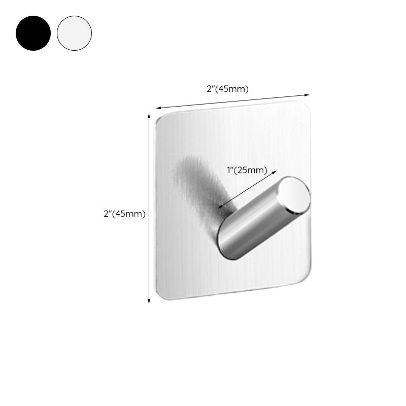 Kalsten | Modern Bathroom Hardware Set in Stainless Steel Brushed Chrome Towel Bar/Ring & Bathrobe Hook