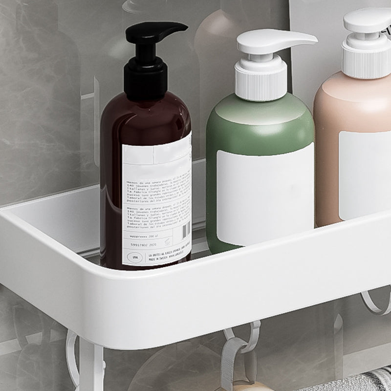 BowLift | Contemporary Bathroom Accessory Set Metal Bath Shelf in White