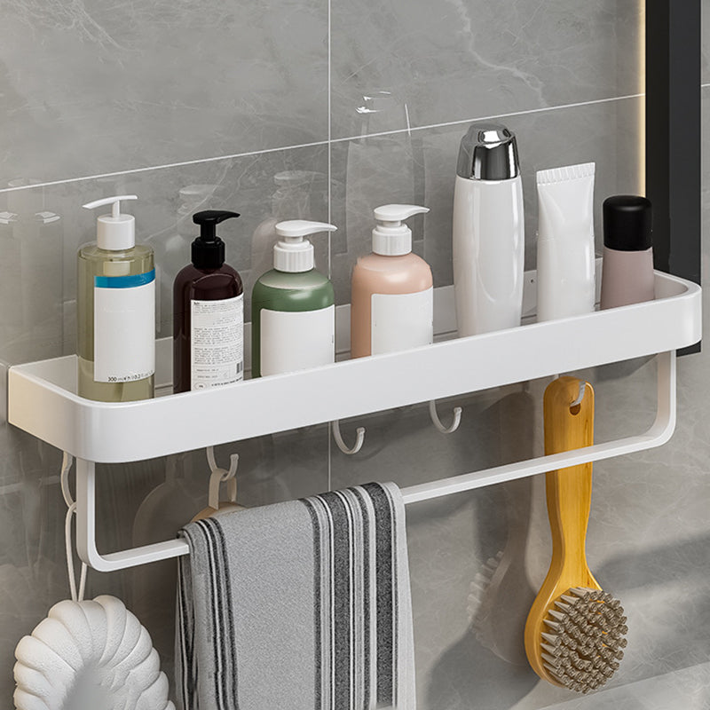 BowLift | Contemporary Bathroom Accessory Set Metal Bath Shelf in White