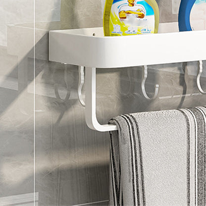 BowLift | Contemporary Bathroom Accessory Set Metal Bath Shelf in White