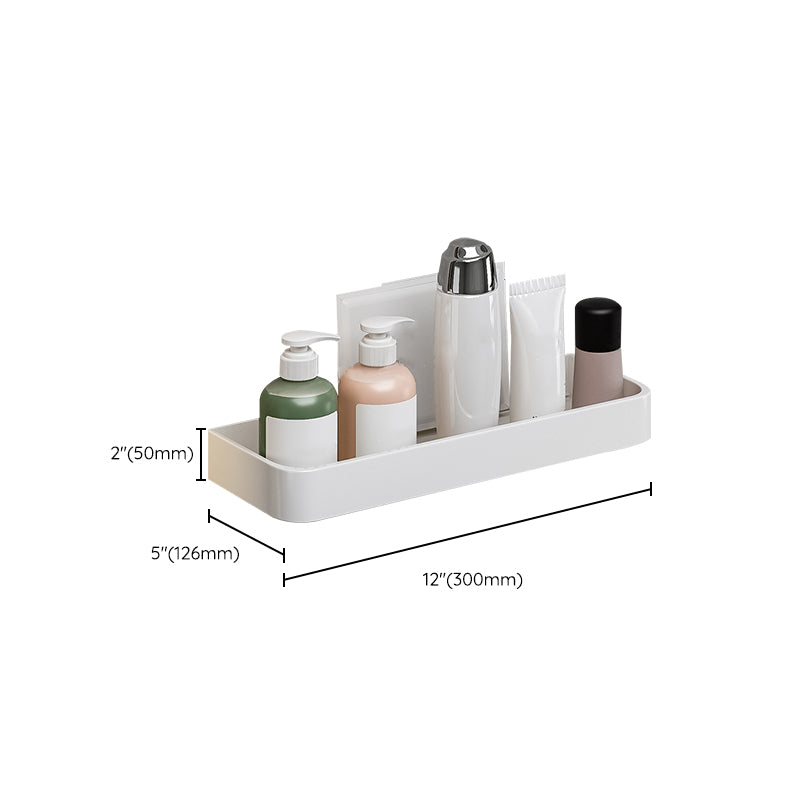 BowLift | Contemporary Bathroom Accessory Set Metal Bath Shelf in White