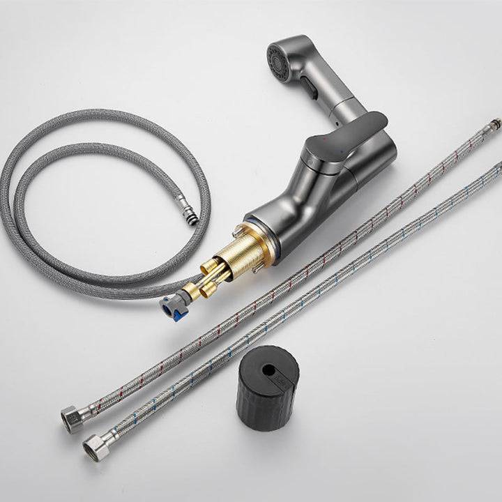 Kalsten | Extendable Vessel Water Tap Modern Sink Faucet with a Lever Handle
