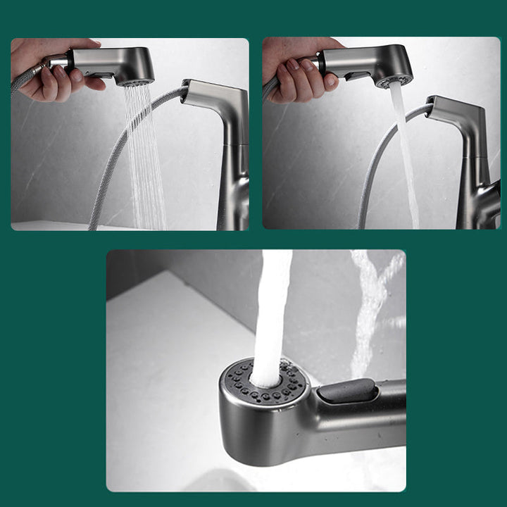 Kalsten | Extendable Vessel Water Tap Modern Sink Faucet with a Lever Handle