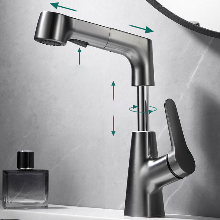 Kalsten | Extendable Vessel Water Tap Modern Sink Faucet with a Lever Handle