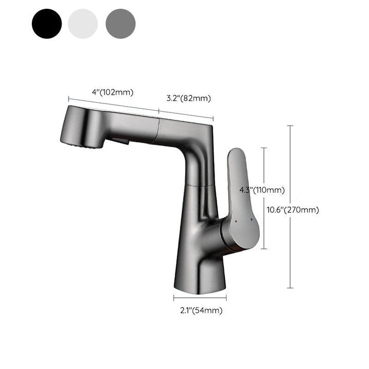 Kalsten | Extendable Vessel Water Tap Modern Sink Faucet with a Lever Handle
