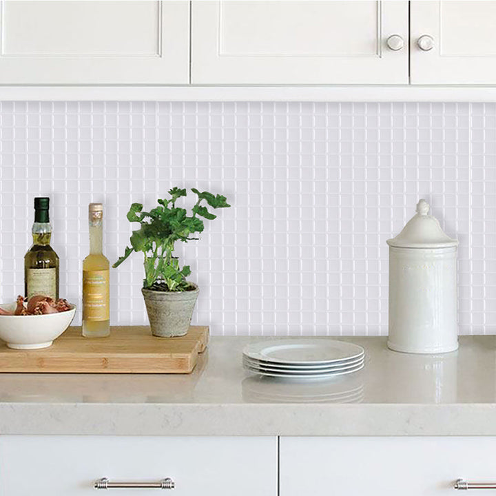 Kalsten | Peel-and-Stick Tile Square Stain-Resistant Mosaic Peel-and-Stick Tile for the Kitchen
