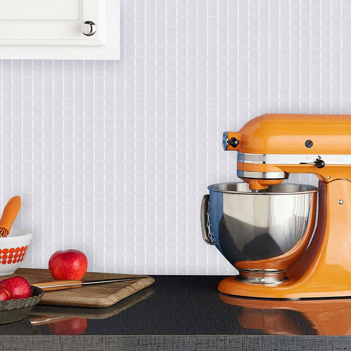 Kalsten | Peel-and-Stick Tile Square Stain-Resistant Mosaic Peel-and-Stick Tile for the Kitchen