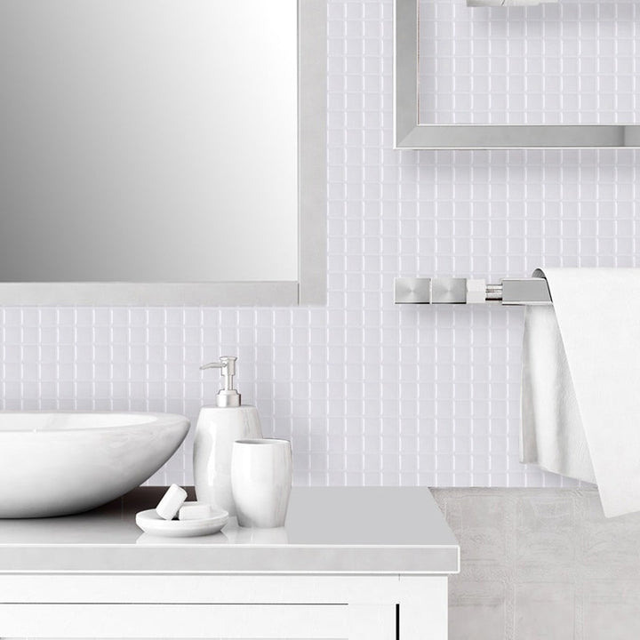 Kalsten | Peel-and-Stick Tile Square Stain-Resistant Mosaic Peel-and-Stick Tile for the Kitchen