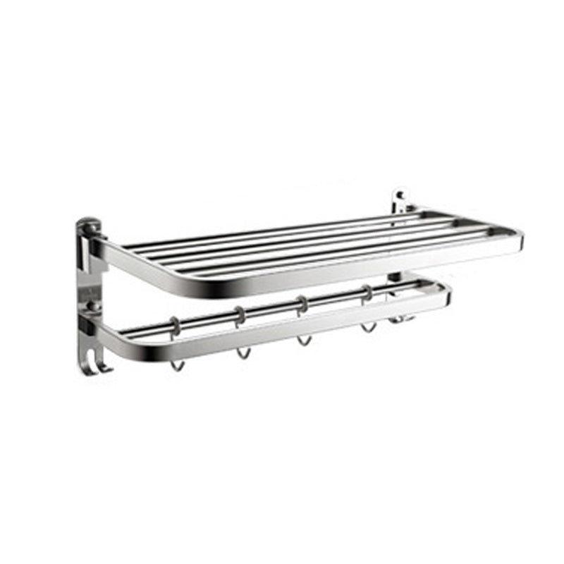 BowLift | Polished Chrome Modern Bathroom Accessory Set in Stainless Steel with Bath Shelf/Towel Bar