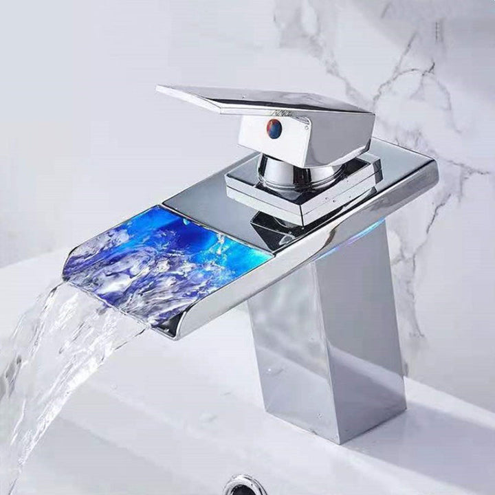 Kalsten | Single-Handle Basin Faucet 1-Hole Widely Used Bathroom Sink Faucet with LED Lighting