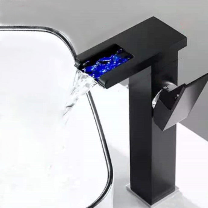 Kalsten | Single-Handle Basin Faucet 1-Hole Widely Used Bathroom Sink Faucet with LED Lighting