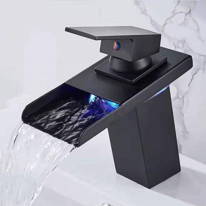 Kalsten | Single-Handle Basin Faucet 1-Hole Widely Used Bathroom Sink Faucet with LED Lighting