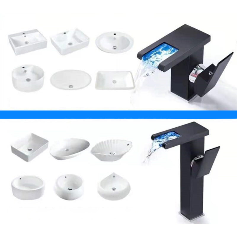 Kalsten | Single-Handle Basin Faucet 1-Hole Widely Used Bathroom Sink Faucet with LED Lighting