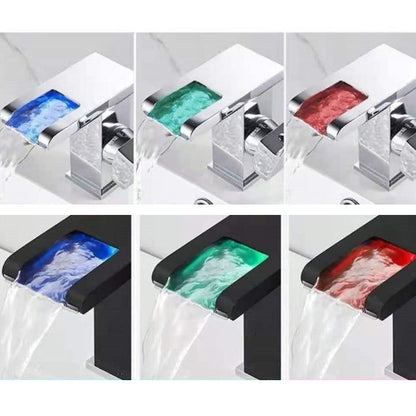 Widely Used Single-handle 1-hole Bathroom Lavatory Faucet with LED Lighting