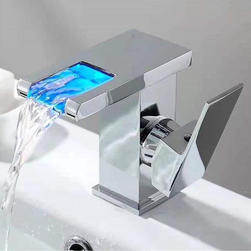 Kalsten | Single-Handle Basin Faucet 1-Hole Widely Used Bathroom Sink Faucet with LED Lighting