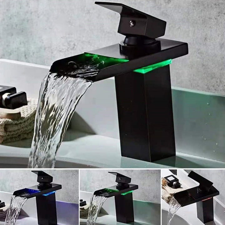 Kalsten | Single-Handle Basin Faucet 1-Hole Widely Used Bathroom Sink Faucet with LED Lighting