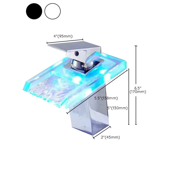 Kalsten | Single-Handle Basin Faucet 1-Hole Widely Used Bathroom Sink Faucet with LED Lighting