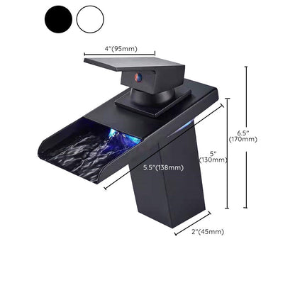 Widely Used Single-handle 1-hole Bathroom Lavatory Faucet with LED Lighting