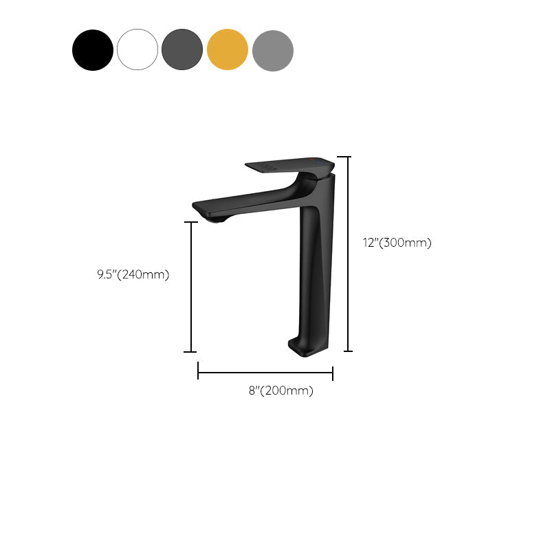 Kalsten | Modern Vessel Sink Faucet Copper Lever Handle Low Arc Vessel Faucet for the Bathroom