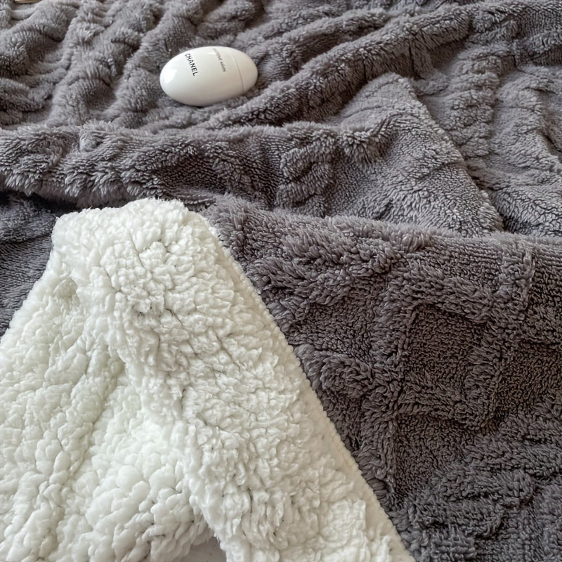 Stylish Reversible Fleece Blanket for Ultimate Comfort and Warmth Kalsten