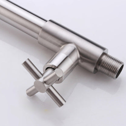 BowLift | Contemporary Wall-Mounted Bathroom Faucet Cross Handles Stainless Steel Faucet