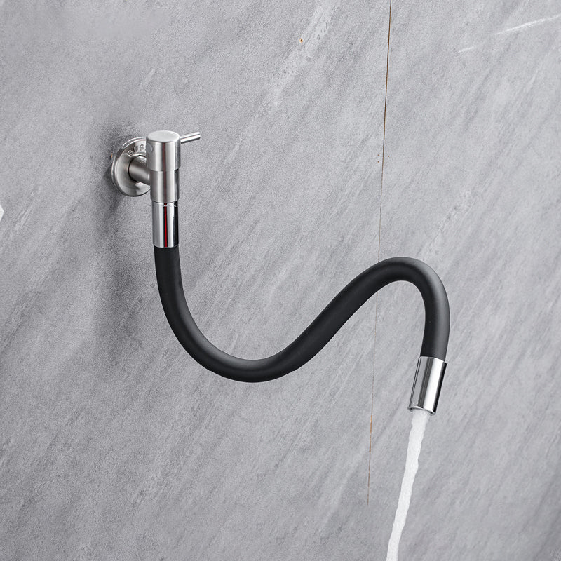 Brehn | Contemporary wall-mounted bathroom faucet with stainless steel lever handles