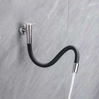 Brehn | Contemporary wall-mounted bathroom faucet with stainless steel lever handles