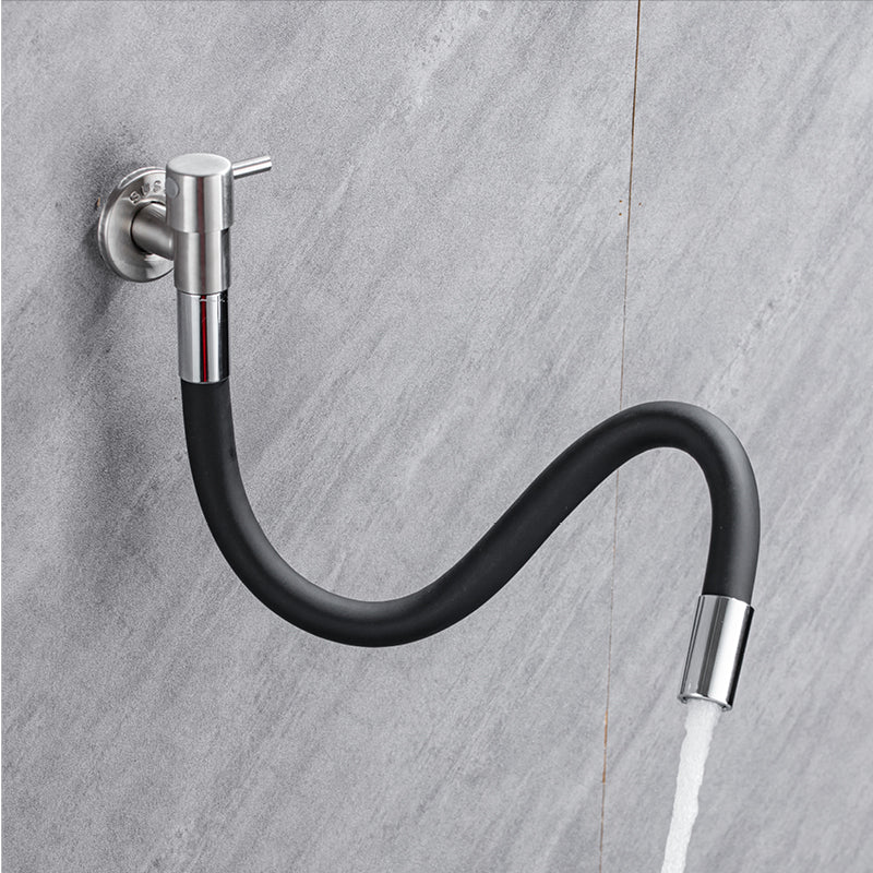 Brehn | Contemporary wall-mounted bathroom faucet with stainless steel lever handles