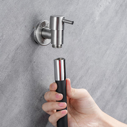 Brehn | Contemporary wall-mounted bathroom faucet with stainless steel lever handles