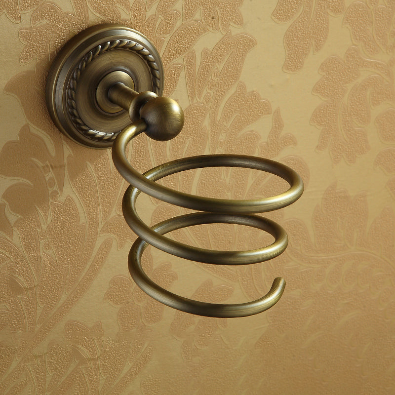 Kalsten | Worn Brass Traditional Bathroom Set with Bath Shelf/Paper Holder & Towel Bar