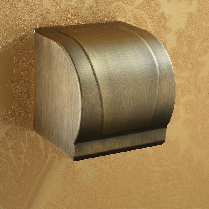 Kalsten | Worn Brass Traditional Bathroom Set with Bath Shelf/Paper Holder & Towel Bar