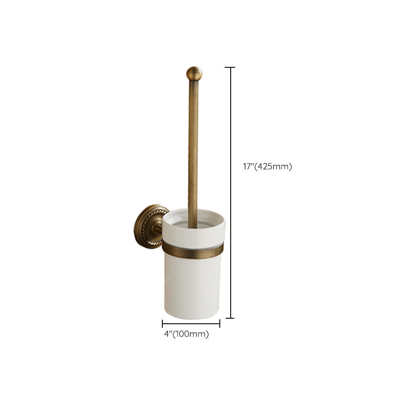 Kalsten | Worn Brass Traditional Bathroom Set with Bath Shelf/Paper Holder & Towel Bar