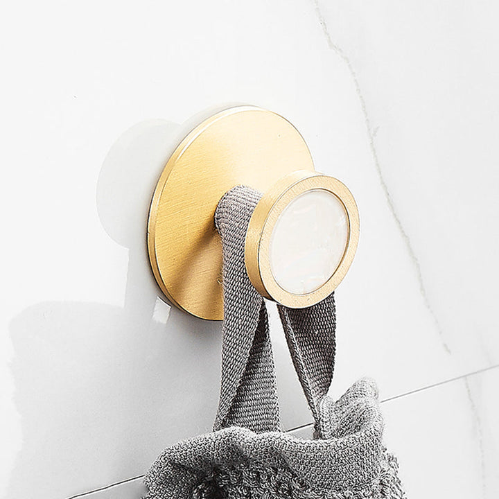 Kalsten | Brushed Brass Bathroom Accessory Set Metal & Marble Bathroom Hardware Set with Bathtub Shelf