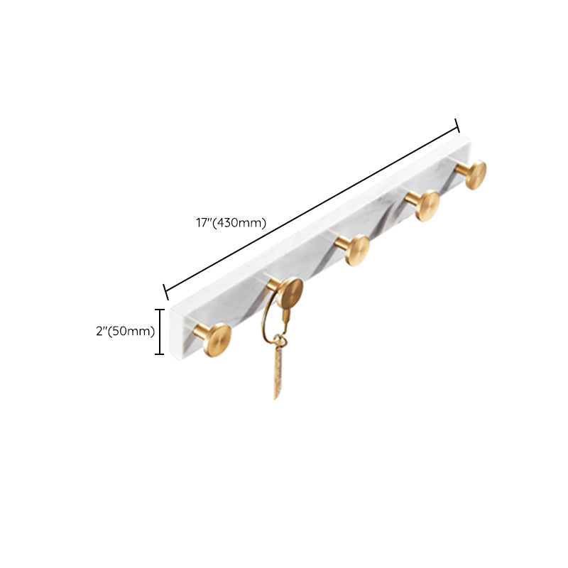 Kalsten | Brushed Brass Bathroom Accessory Set Metal & Marble Bathroom Hardware Set with Bathtub Shelf