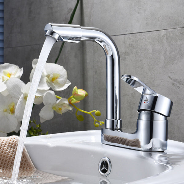 Kalsten | Chrome Round Washbasin Faucet with Swivel Spout for the Bathroom
