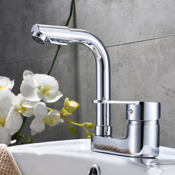 Kalsten | Chrome Round Washbasin Faucet with Swivel Spout for the Bathroom