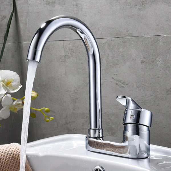 Kalsten | Chrome Round Washbasin Faucet with Swivel Spout for the Bathroom